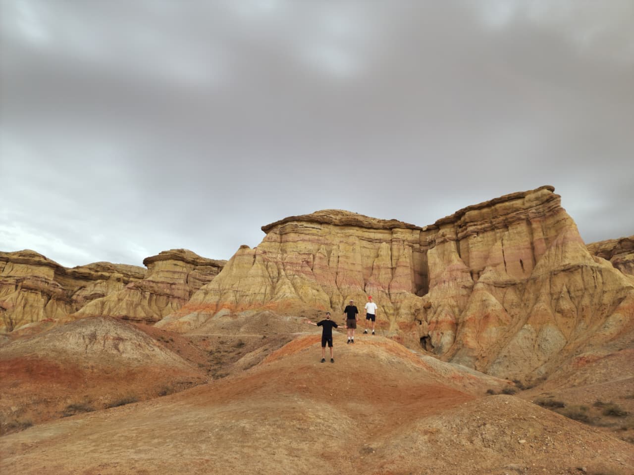 The White Stupa rock formations at sunset